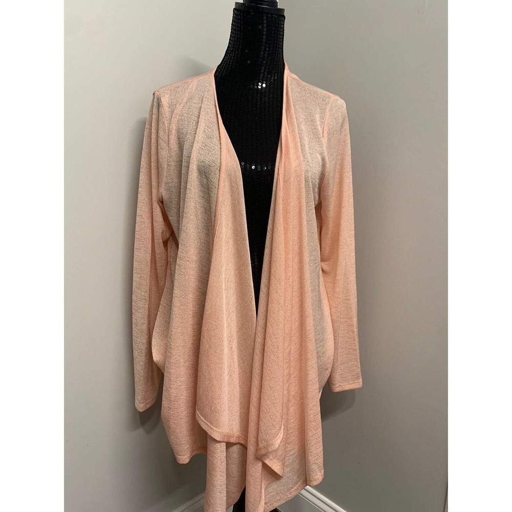 Michael Kors Cardigan Open Front Orange XL Women's A42